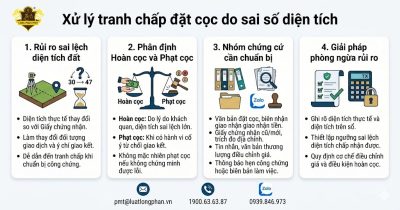 Xử lý tranh chấp đặt cọc do sai số diện tích đất thực tế.