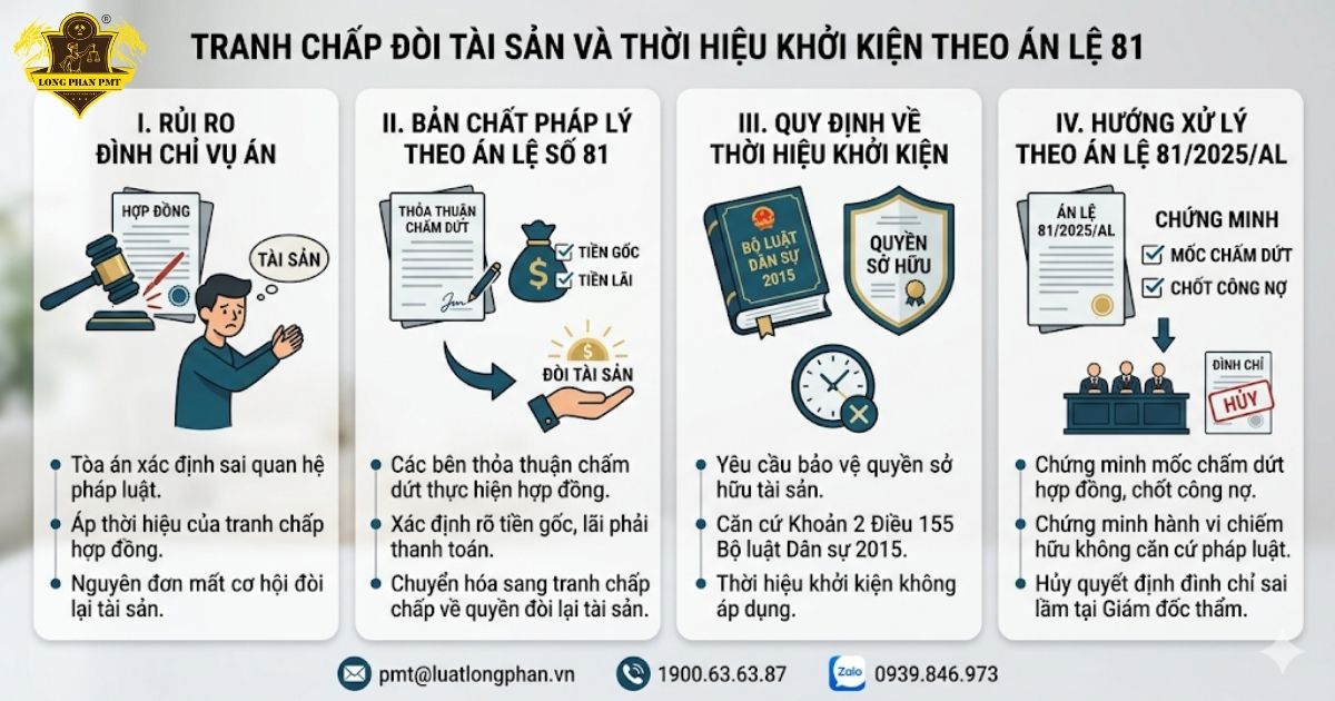 Tranh chấp đòi lại tài sản và quy định về thời hiệu khởi kiện với 4 bước chi tiết.
