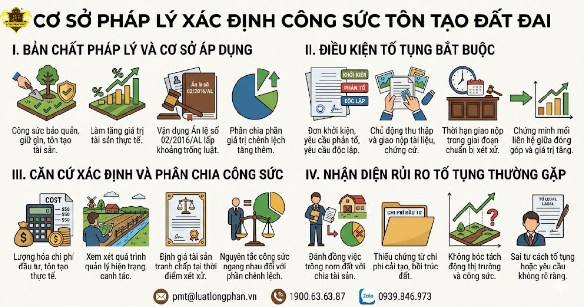 Xác định công sức tôn tạo đất đai chuẩn xác.