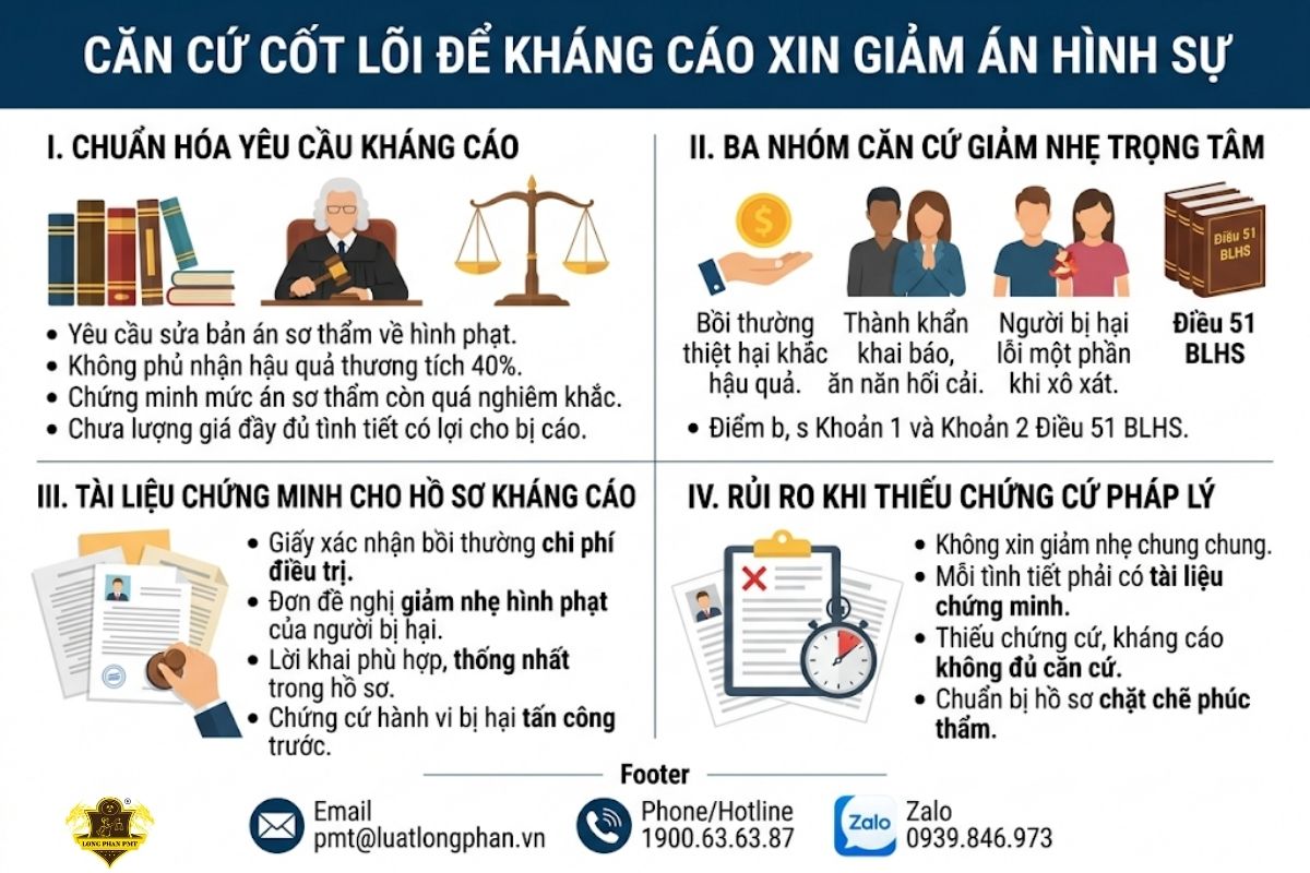 Hồ sơ và luận cứ khang cao xin giam an so tham hình sự.