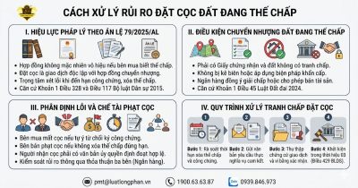 Các bước xử lý rủi ro khi thực hiện đặt cọc đất đang thế chấp ngân hàng.