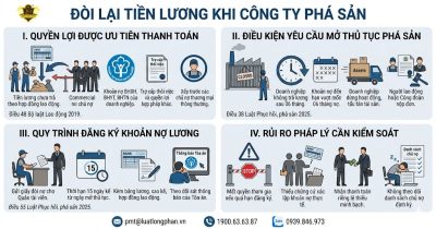 Hướng dẫn các bước đòi lương khi công ty phá sản và thứ tự ưu tiên thanh toán.