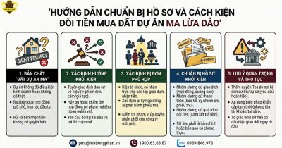hướng dẫn đòi tiền mua đất dự án ma lừa đảo với 5 bước chi tiết.