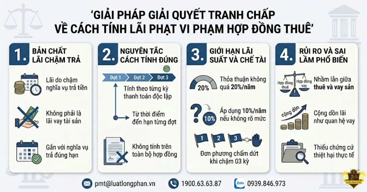  tổng quan về cách tính lãi phạt vi phạm hợp đồng thuê và các giải pháp pháp lý tối ưu.