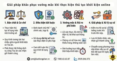 Các giải pháp khắc phục vướng mắc khi thực hiện thủ tục khởi kiện online năm 2026.