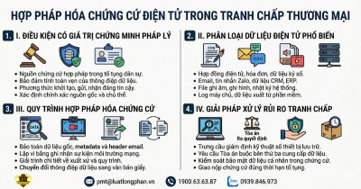 4 bước hợp pháp hóa chứng cứ điện tử trong các vụ kiện tranh chấp thương mại phức tạp.