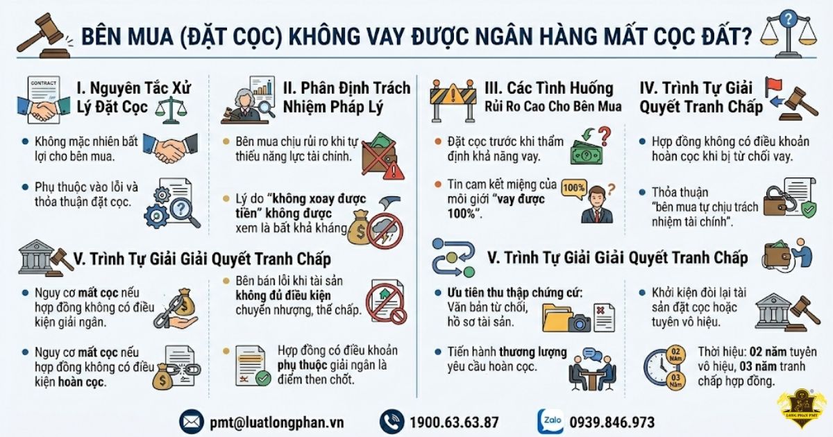 Rủi ro và cách xử lý khi không vay được ngân hàng mất cọc đất