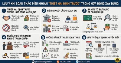 hướng dẫn lưu ý khi soạn thảo điều khoản “thiệt hại định trước” trong hợp đồng xây dựng hiệu quả.