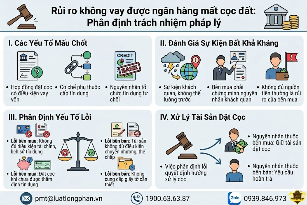 Phân định lỗi và trách nhiệm pháp lý khi không vay được ngân hàng mất cọc đất
