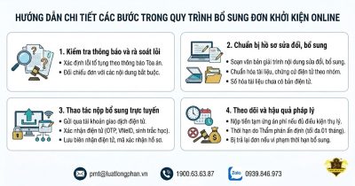 chi tiết quy trình bổ sung đơn khởi kiện online của Luật Long Phan.
