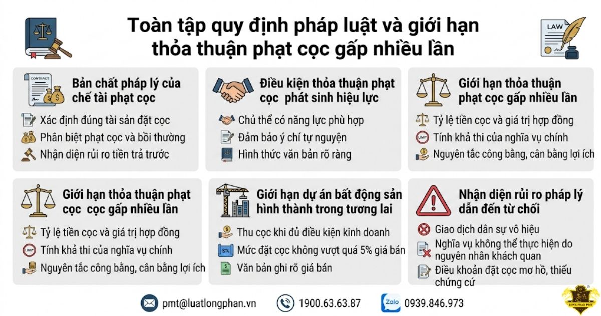 Quy định pháp luật và giới hạn đối với thỏa thuận phạt cọc.