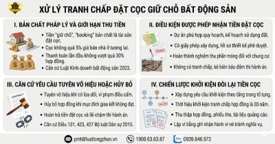 Quy trình và căn cứ pháp lý giải quyết tranh chấp đặt cọc giữ chỗ.