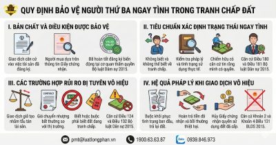 Quy định bảo vệ người thứ ba và hậu quả khi vô hiệu giao dịch chuyển nhượng đất.