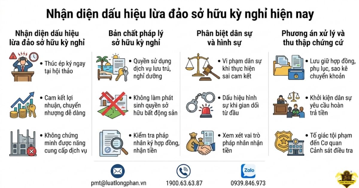 Dấu hiệu lừa đảo sở hữu kỳ nghỉ và phương án xử lý.