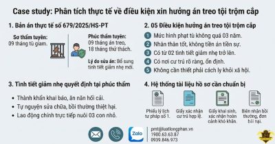 Điều kiện xin hưởng án treo tội trộm cắp tài sản hiệu quả.