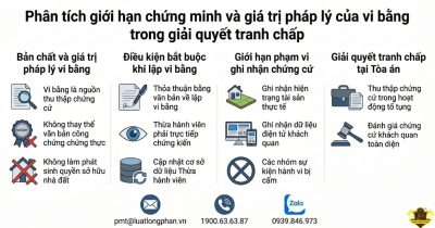 Điều kiện lập và giá trị pháp lý của vi bằng.