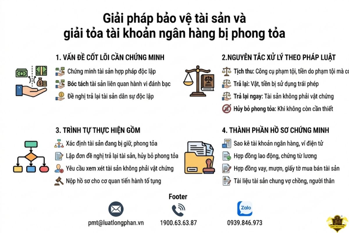 Giải pháp bảo vệ tài sản và giải tỏa tài khoản ngân hàng bị phong tỏa.