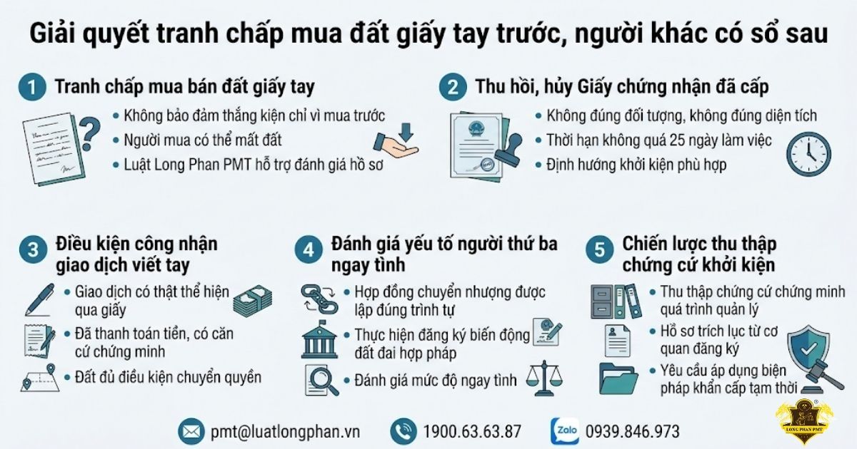 Cách giải quyết tranh chấp mua bán đất giấy tay thực tế.