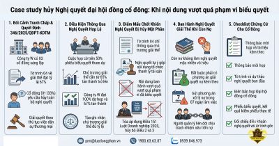 Sơ đồ tóm tắt vụ án yêu cầu hủy nghị quyết đại hội đồng cổ đông theo Quyết định 346.