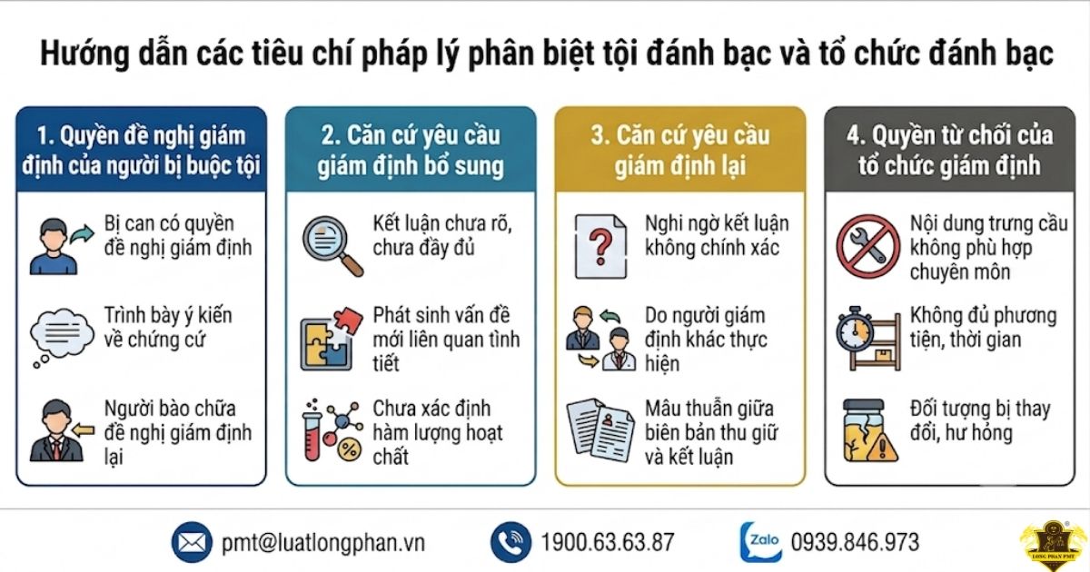 Phân biệt tội đánh bạc và tổ chức đánh bạc theo quy định.