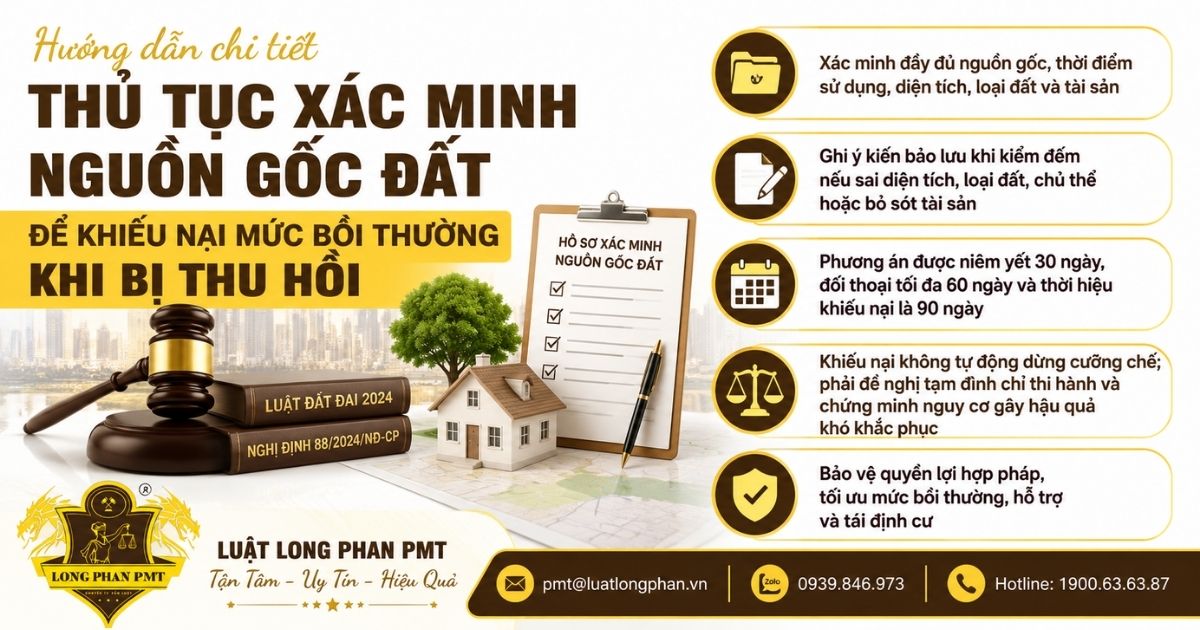 Hướng dẫn thủ tục xác minh nguồn gốc đất khi khiếu nại bồi thường.