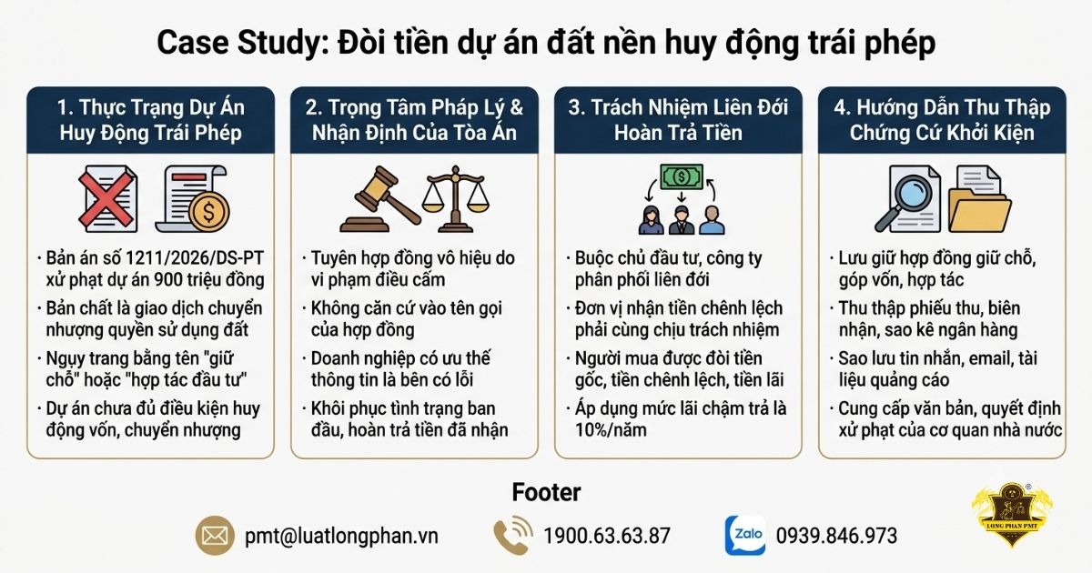 Quy trình đòi tiền dự án đất nền huy động trái phép an toàn hiệu quả.