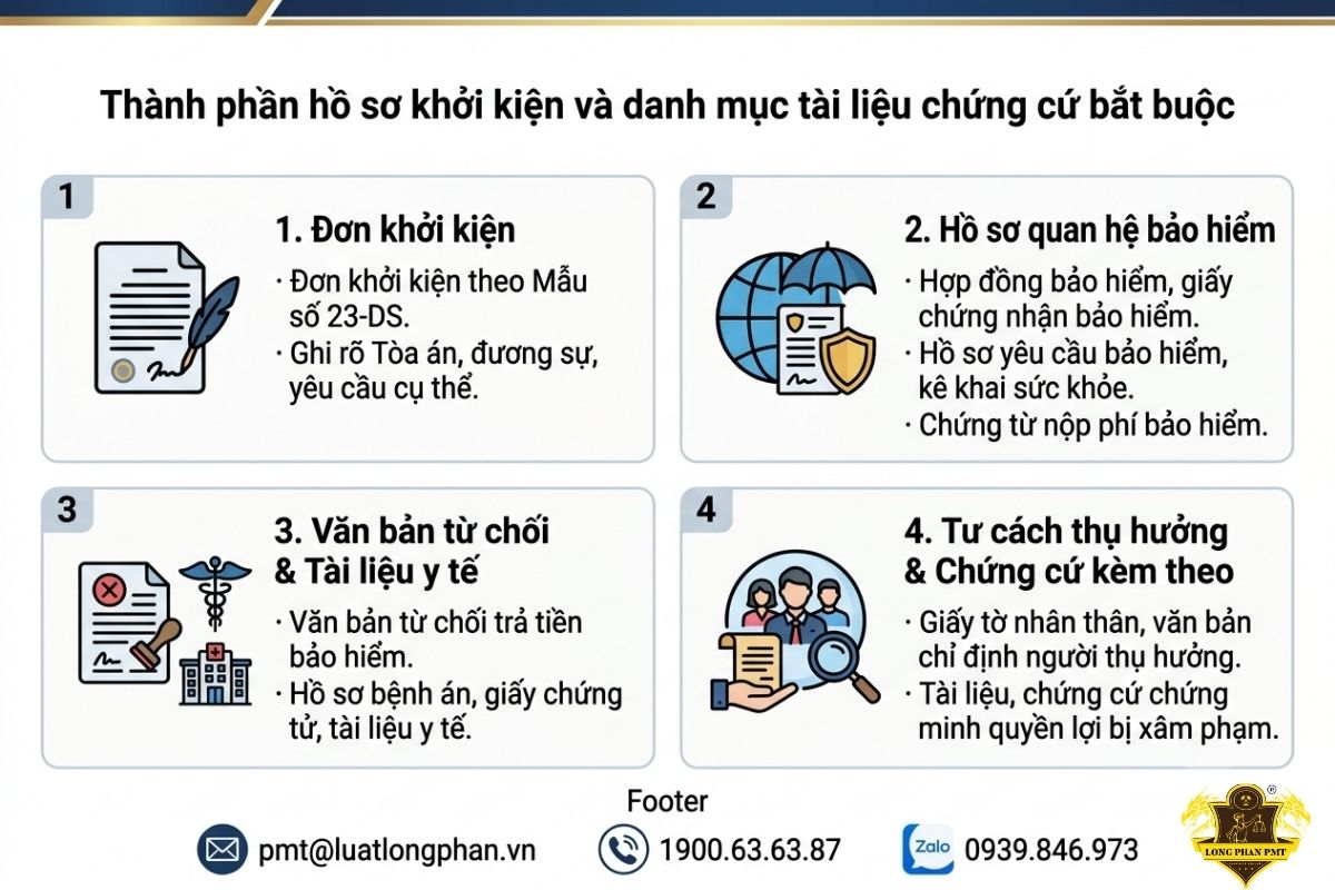 Hồ sơ khởi kiện công ty bảo hiểm nhân thọ và tài liệu chứng cứ bắt buộc