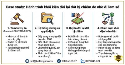 Sơ đồ hành trình khởi kiện đòi lại đất bị chiếm do nhờ đi làm sổ.