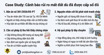 Rủi ro mất đất dù đã được cấp sổ đỏ từ tranh chấp thực tế
