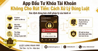 App đầu tư khóa tài khoản không cho rút tiền và các hướng xử lý pháp lý để bảo vệ tài sản.