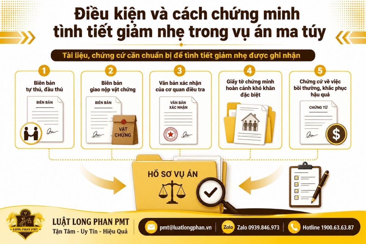 Cách chứng minh tình tiết giảm nhẹ bằng tài liệu và chứng cứ trong hồ sơ vụ án ma túy