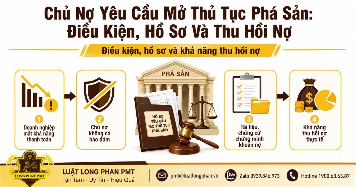 Chủ nợ yêu cầu mở thủ tục phá sản, chuẩn bị hồ sơ và đánh giá khả năng thu hồi nợ.
