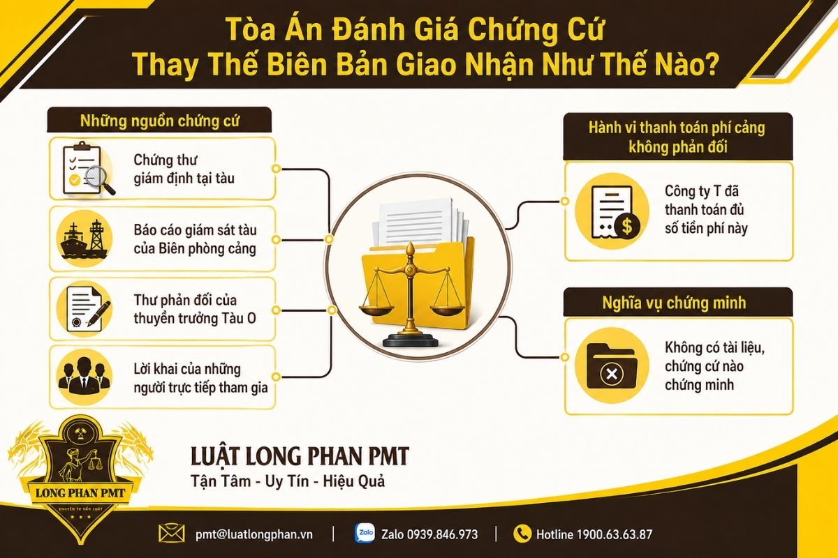  Chứng cứ thay thế biên bản giao nhận được Tòa án đối chiếu trong tranh chấp tài sản.
