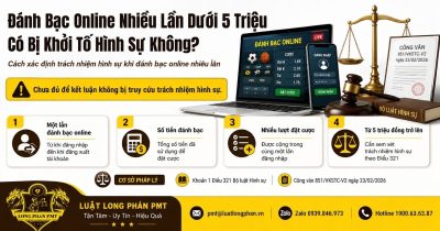 Đánh bạc online nhiều lần dưới 5 triệu và cách xác định trách nhiệm hình sự theo từng lần đăng nhập