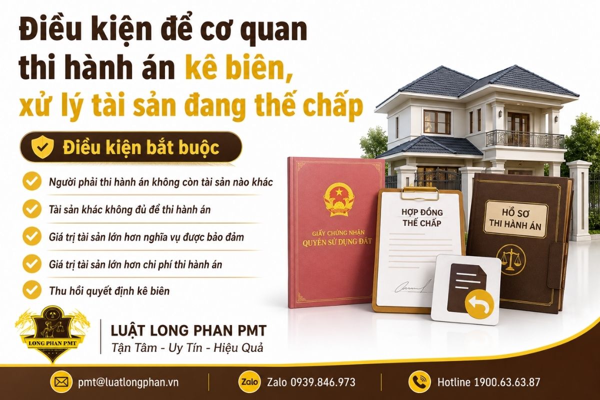 Các điều kiện kê biên tài sản thế chấp trong quá trình thi hành án dân sự.