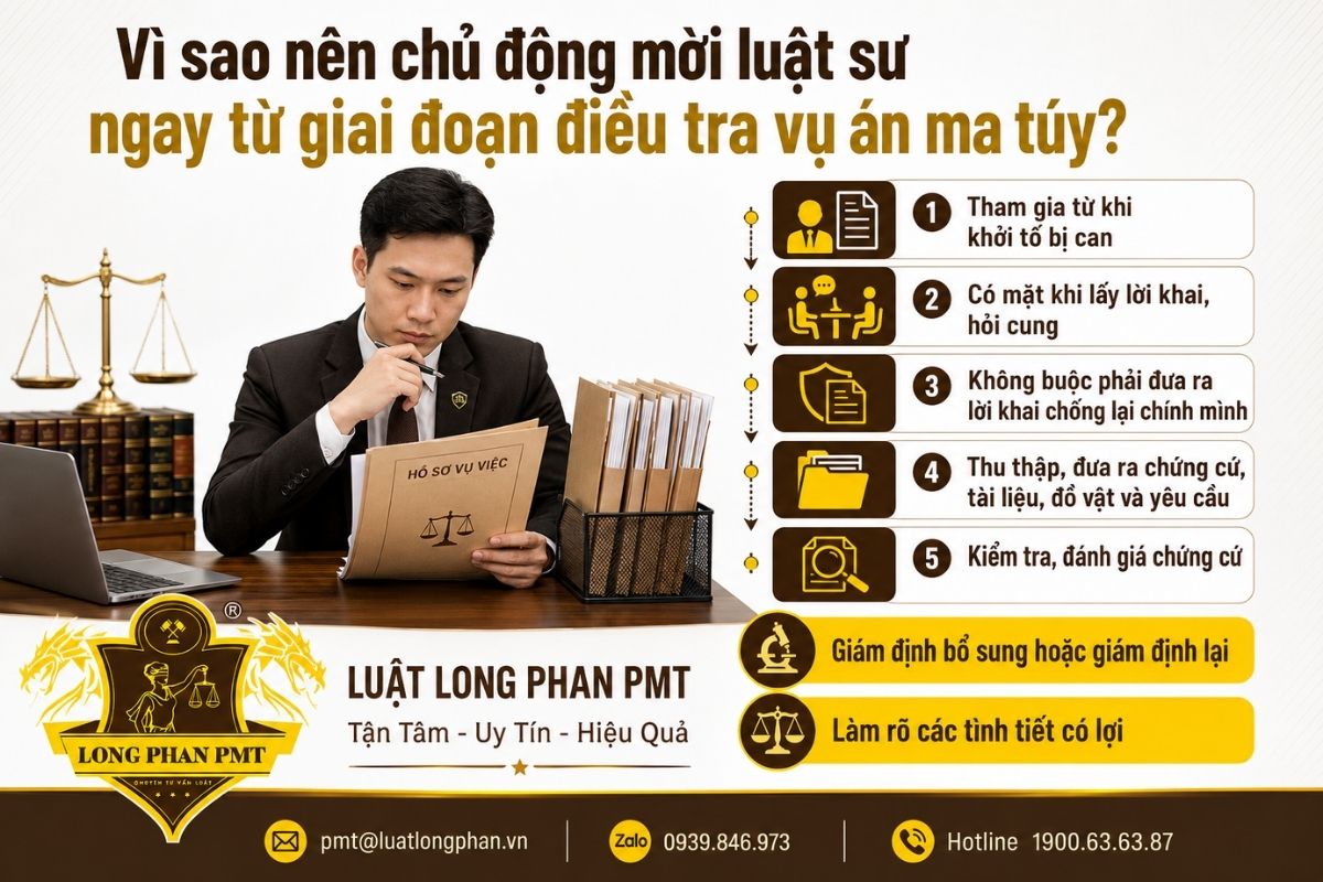 Lợi ích mời luật sư từ giai đoạn điều tra trong vụ án ma túy