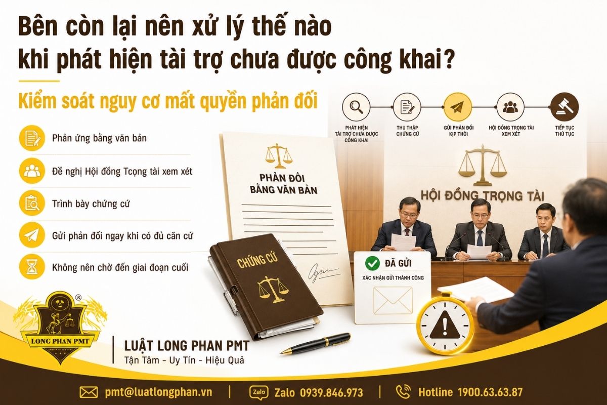 Cách phản đối khi phát hiện tài trợ tố tụng chưa được công khai tại VIAC