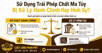 Sử dụng trái phép chất ma túy có thể bị xử phạt hành chính hoặc truy cứu trách nhiệm hình sự.