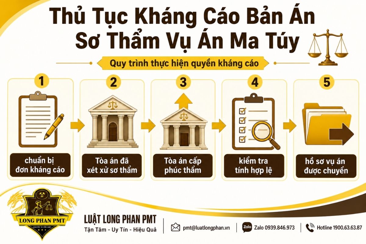  Thủ tục kháng cáo vụ án ma túy từ chuẩn bị đơn đến Tòa án cấp phúc thẩm.