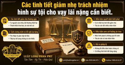Tình tiết giảm nhẹ trách nhiệm hình sự khi bị truy cứu về tội cho vay lãi nặng.