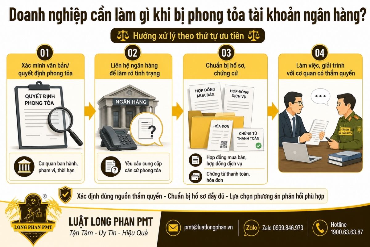 Các bước xử lý tài khoản doanh nghiệp bị phong tỏa đúng trình tự