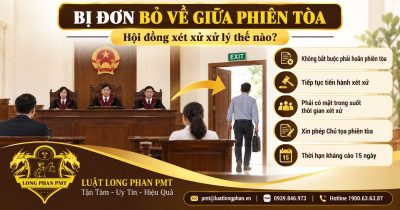 Bị đơn bỏ về giữa phiên tòa và cách Hội đồng xét xử tiếp tục giải quyết vụ án dân sự.