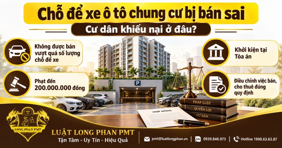 Chỗ để xe ô tô chung cư bị bán sai và hướng cư dân khiếu nại, khởi kiện.