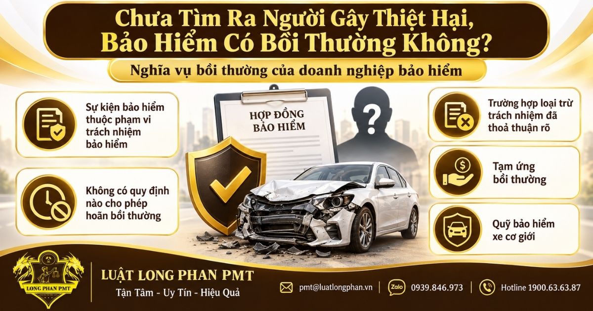 Chưa tìm ra người gây thiệt hại, bảo hiểm có bồi thường không và các căn cứ xử lý quyền lợi bảo hiểm.