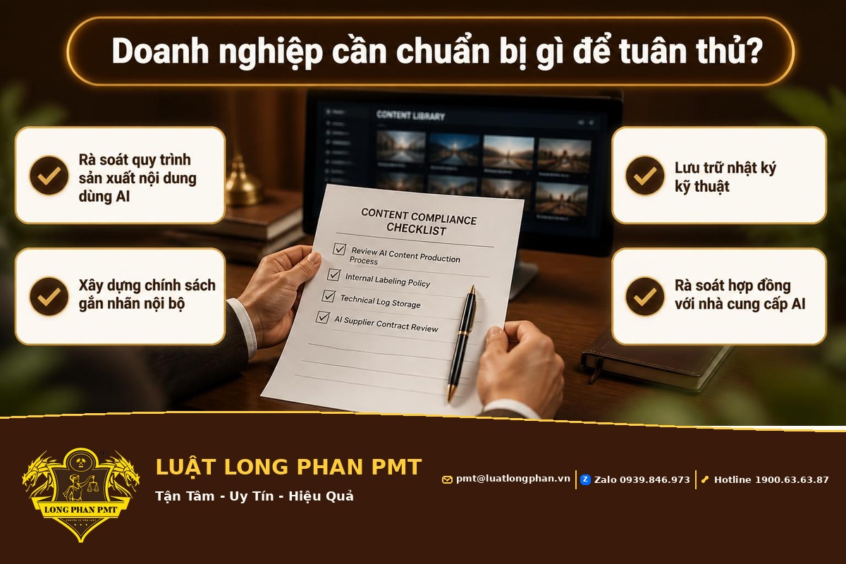 Checklist doanh nghiệp chuẩn bị tuân thủ quy định gắn nhãn nội dung AI