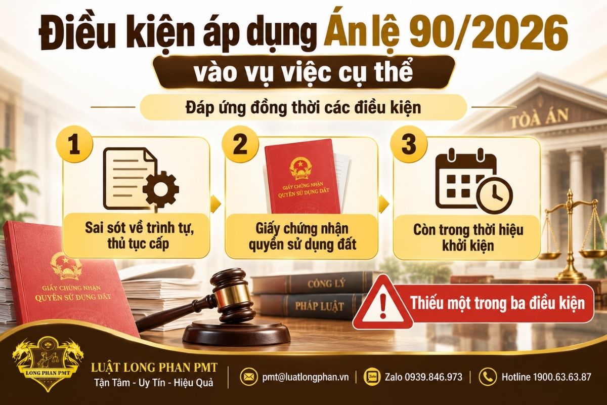 Điều kiện áp dụng Án lệ 90/2026 đối với yêu cầu hủy giấy chứng nhận quyền sử dụng đất cấp sai.