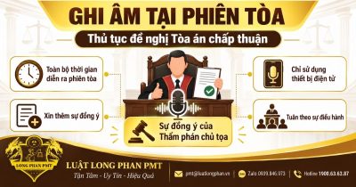 Ghi âm tại phiên tòa và thủ tục đề nghị Thẩm phán chủ tọa chấp thuận trước khi sử dụng thiết bị.