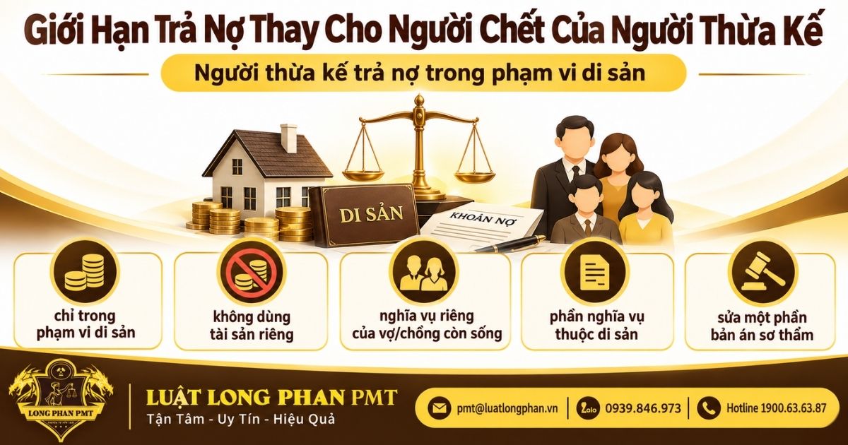 Giới hạn trả nợ thay cho người chết của người thừa kế trong phạm vi di sản.
