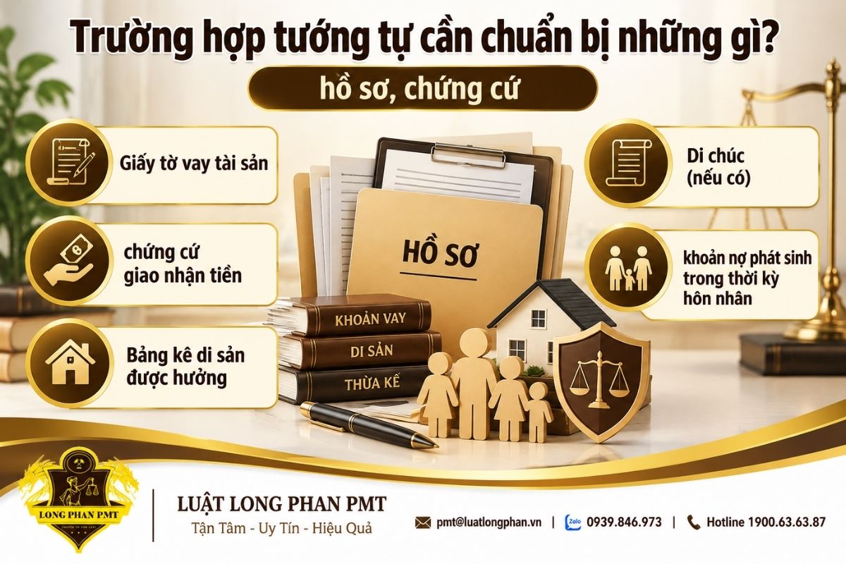 Hồ sơ chứng minh khoản nợ, di sản và phạm vi trả nợ của người thừa kế.