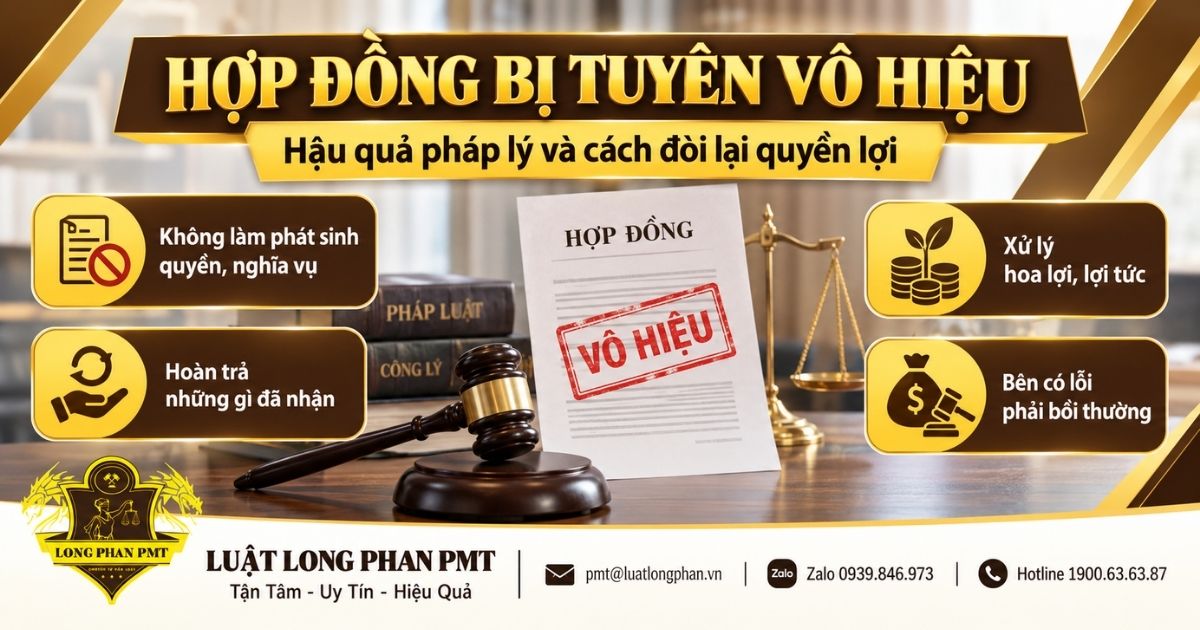 Hợp đồng bị tuyên vô hiệu và hậu quả về hoàn trả tài sản, bồi thường thiệt hại.